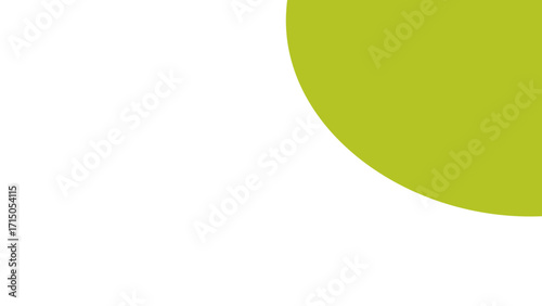 Clean, abstract graphic background featuring a vibrant lime green circle on a pure white canvas, ideal for modern design and copy space.