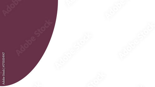 Minimalist design featuring a bold, dark purple curved shape against a pristine white background. Ideal for modern branding, elegant presentations, or clean abstract backdrops.