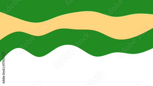 Abstract background with undulating green, sand, and white waves. Evokes nature, organic flow, and clean design. Ideal for presentations, web, and eco themes.