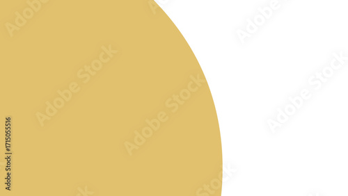 Minimalist design featuring a warm golden-yellow curved shape against a pristine white background, perfect for graphic resources, backgrounds, and modern abstract concepts.