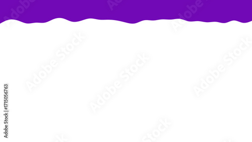 Clean abstract design featuring a wavy purple top border on a pristine white background. Ideal for graphic design, presentations, and modern branding projects.