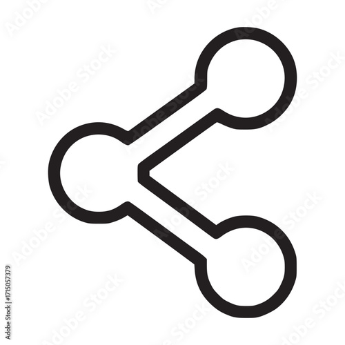 Vector art of share icon this simple vector graphic represents the concept of sharing, connecting, and networking, ideal for social media, communication, and collaboration platforms and applications