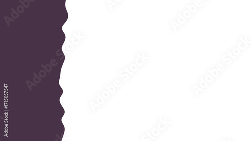 Abstract background with deep purple wavy border and clean white space. Versatile for modern design, presentations, or branding.
