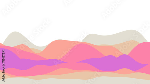 Modern abstract background with smooth, flowing pastel-colored wavy layers, evoking calm and elegance for digital designs or presentations.