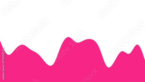 Dynamic pink liquid wave shape on a clean white background, ideal for modern graphic design, playful branding, digital art, or sweet food promotions.