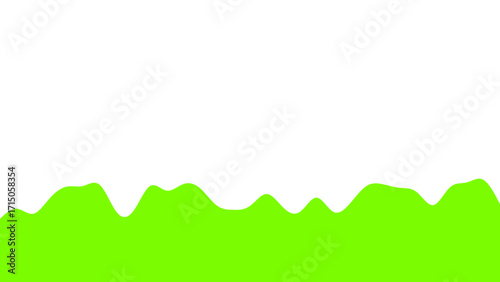 Vibrant green abstract waves on a clean white background. Represents nature, growth, or fluid motion. Perfect for modern graphic design.