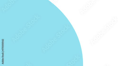Abstract background featuring a light blue quarter circle shape on a clean white field, ideal for modern design, branding, or as a minimal graphic resource.