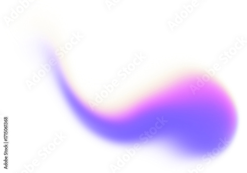 Abstract PNG Neon Gradient Flow on Transparent Background