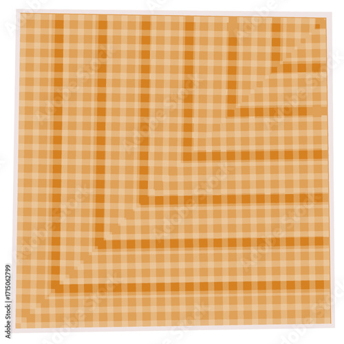 Vintage seamless pattern tablecloth vector illustration, a decorative abstract background with squares