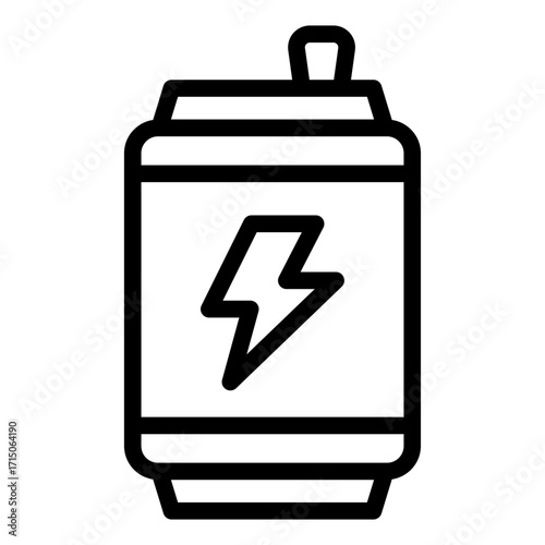 energy drink outline icon used in workout refreshment