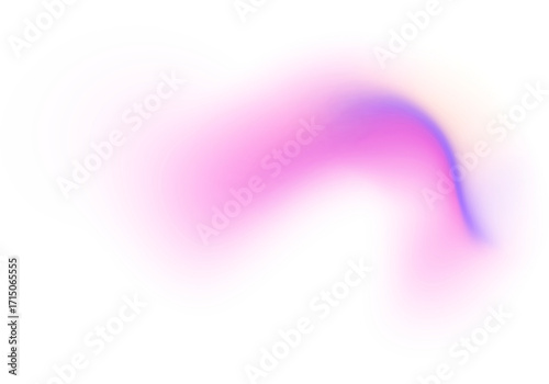 Abstract PNG Neon Gradient Flow on Transparent Background