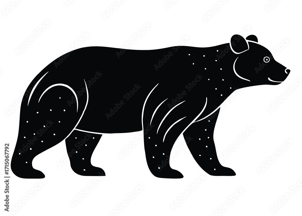 Fototapeta premium bear silhouette vector art icon
