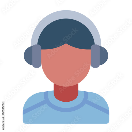 listening music flat icon used in sport activity