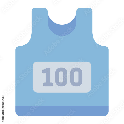 bib number flat icon used in marathon competition