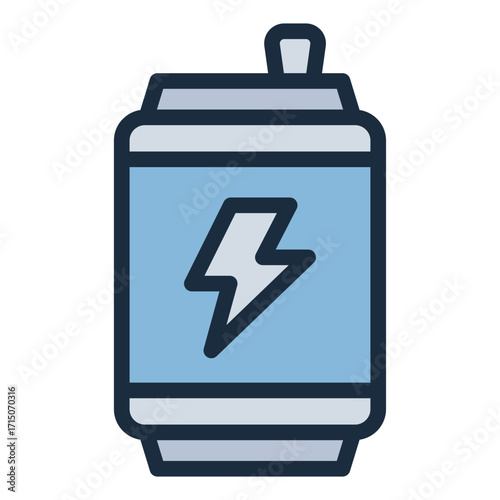 energy drink filled line icon used in workout refreshment