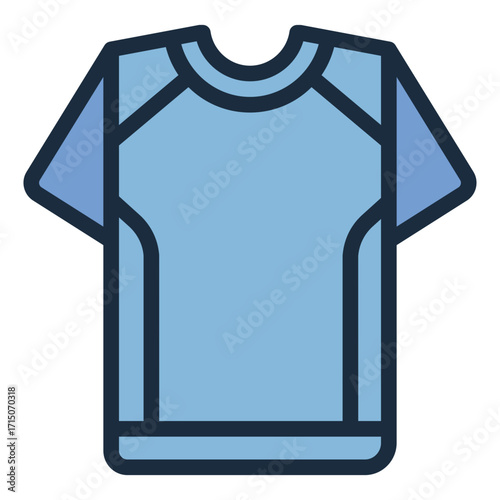sport shirt filled line icon used in fitness and training