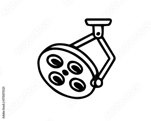 Minimalist Medical Clipboard Icon with Health Cross and Documentation Lines