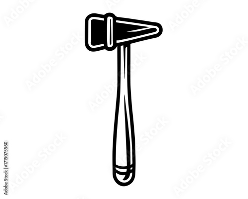 Minimalist Reflex Hammer Icon – Neurological Diagnostic Tool