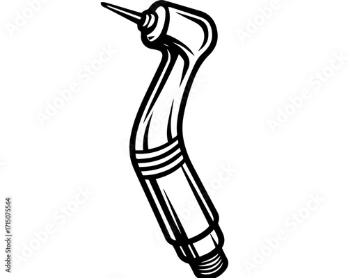 Minimalist Dental Handpiece Icon – High-Speed Drill for Restorative Procedures