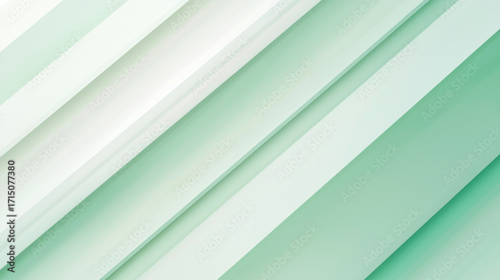 Obraz premium ミントグリーンの斜めの幾何学背景 