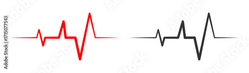 Heartbeat pulse line icon, medicine logo, vector heartbeat heart rate icon
