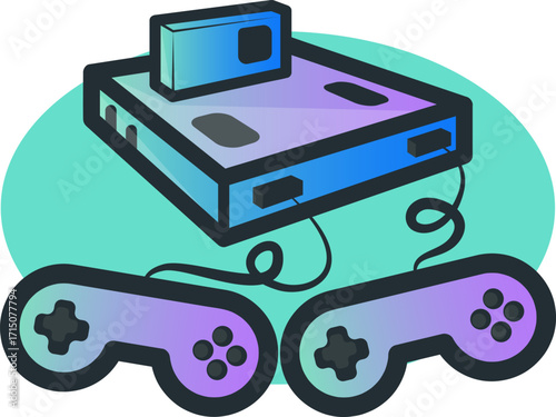Classic retro gaming console