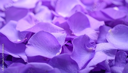 Close-up of many vibrant purple rose petals