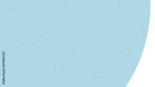 Calm, serene light blue abstract background with a subtle white curved edge, ideal for design, presentations, and minimalist concepts.
