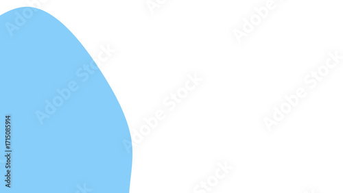Clean, modern light blue abstract curved shape on a white background, offering a minimalist and versatile design element for various projects.
