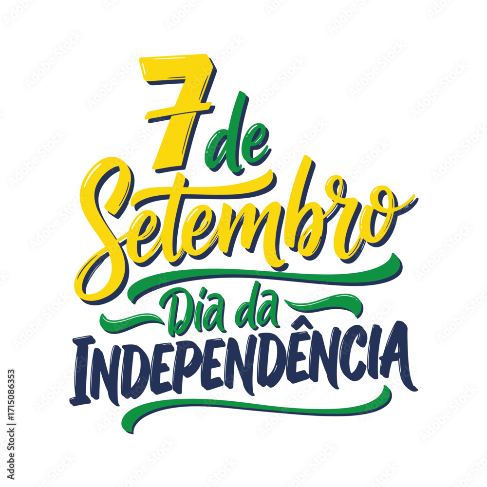 Coleção de Vetores e Letterings para 7 de Setembro Dia da Independência do Brasil.  Independência do Brasil: Vetores Patrióticos e Comerciais para Campanhas