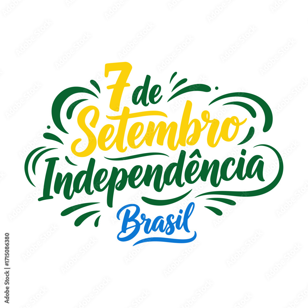 Coleção de Vetores e Letterings para 7 de Setembro Dia da Independência do Brasil.  Independência do Brasil: Vetores Patrióticos e Comerciais para Campanhas
