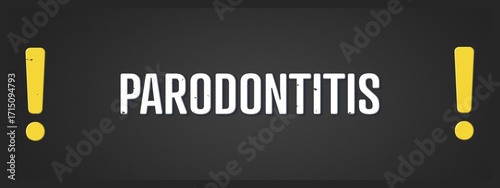 Photos Parodontitis (Periodontitis) - A blackboard illustration with white text