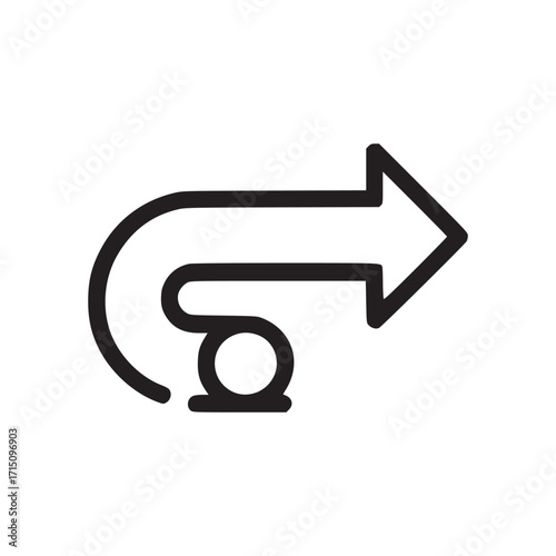 Illustration of a return arrow the icon signifies going back, undoing an action, or returning to a previous state, often used in navigation or user interface design