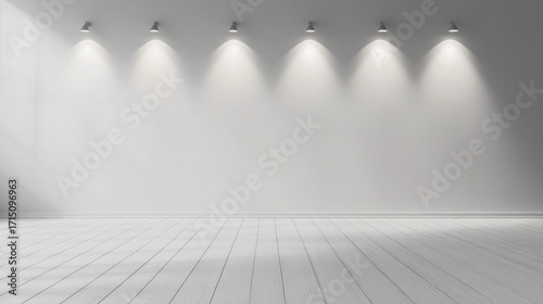 empty white room with white wall
