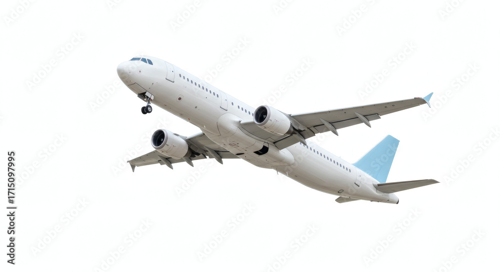 Fototapeta premium Airplane isolated on white background