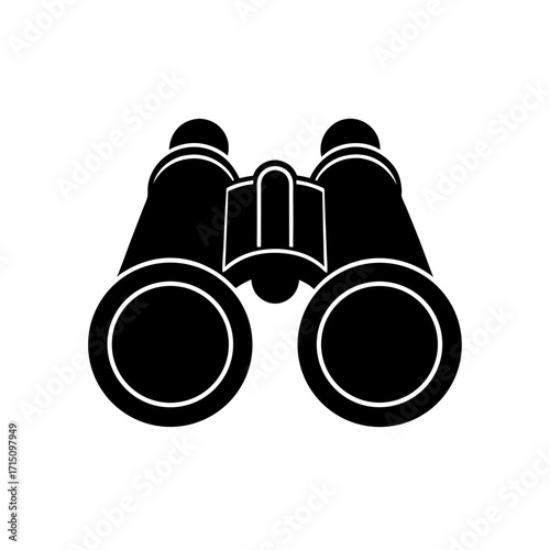 Silhouette of a pair binoculars