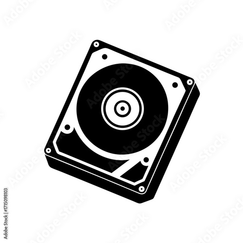 Hard drive disk in black color