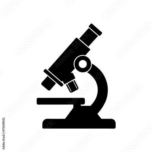 Silhouette of a simple microscope