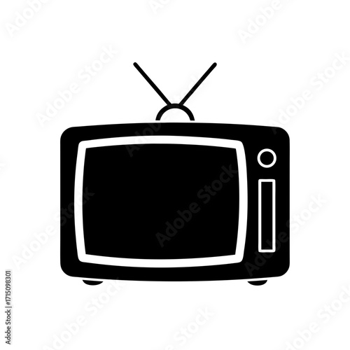 Television set with antenna icon