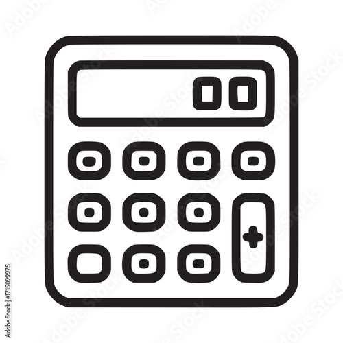 Illustration of a calculator icon this icon represents the concept of calculation, accounting, and financial operations, often used in applications and websites related to mathematics