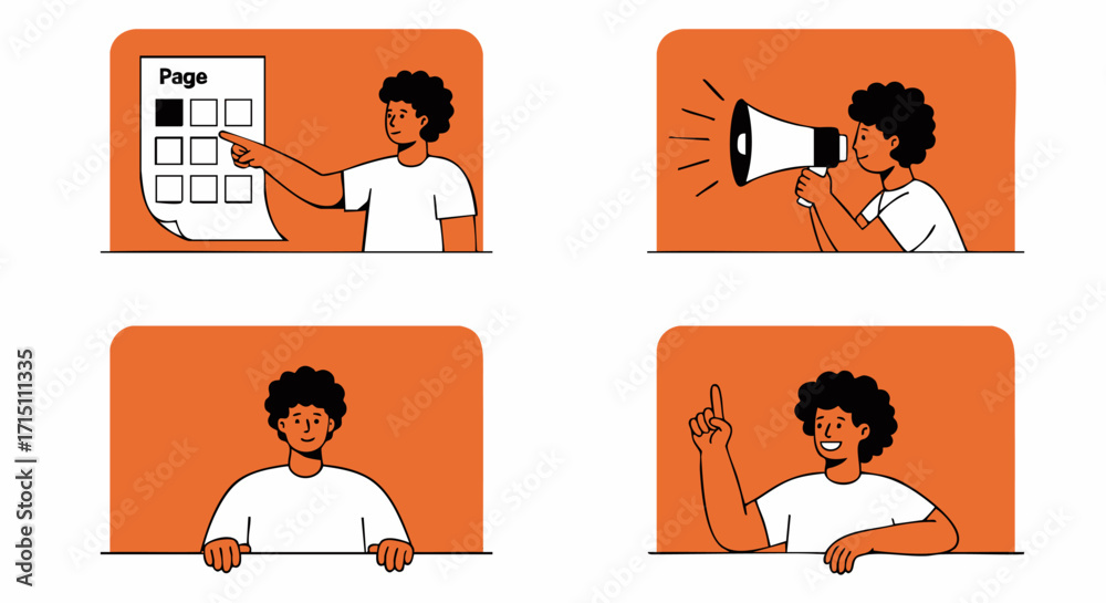 Fototapeta premium Person with Megaphone 
