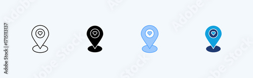 Favorite Location Outline Icon