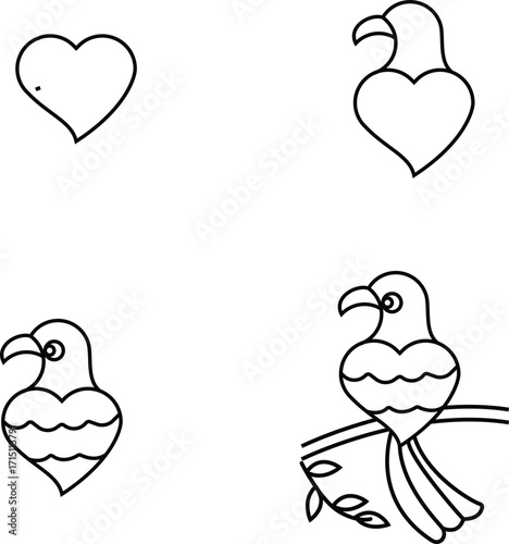How to Draw a Bird Easy Step-by-Step Drawing Tutorial for Kids