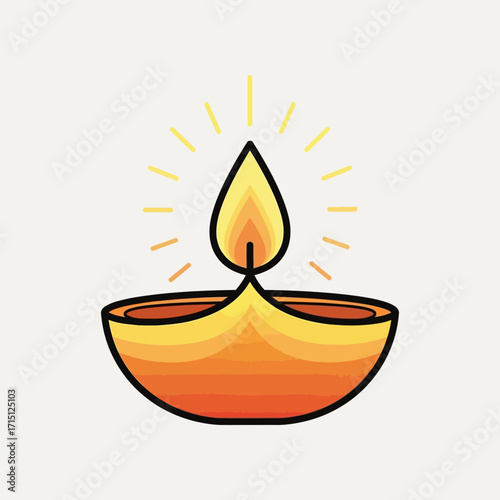 Diwali diya traditional indian oil lamp glowing flame warm orange colors spiritual symbol.