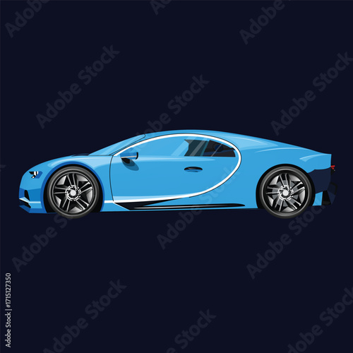 Vector illustration of luxury cars, sports cars, which are sophisticated and modern