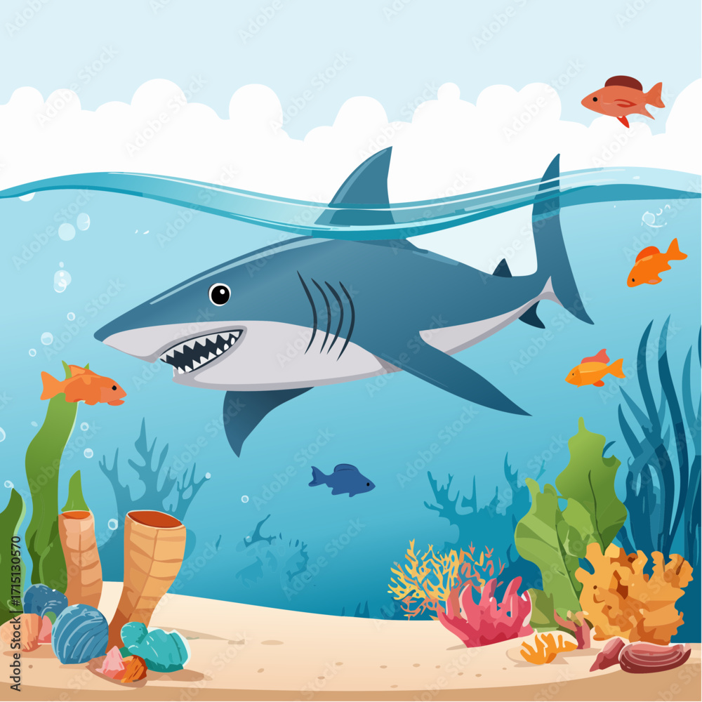 Obraz premium Hintergrund Hai