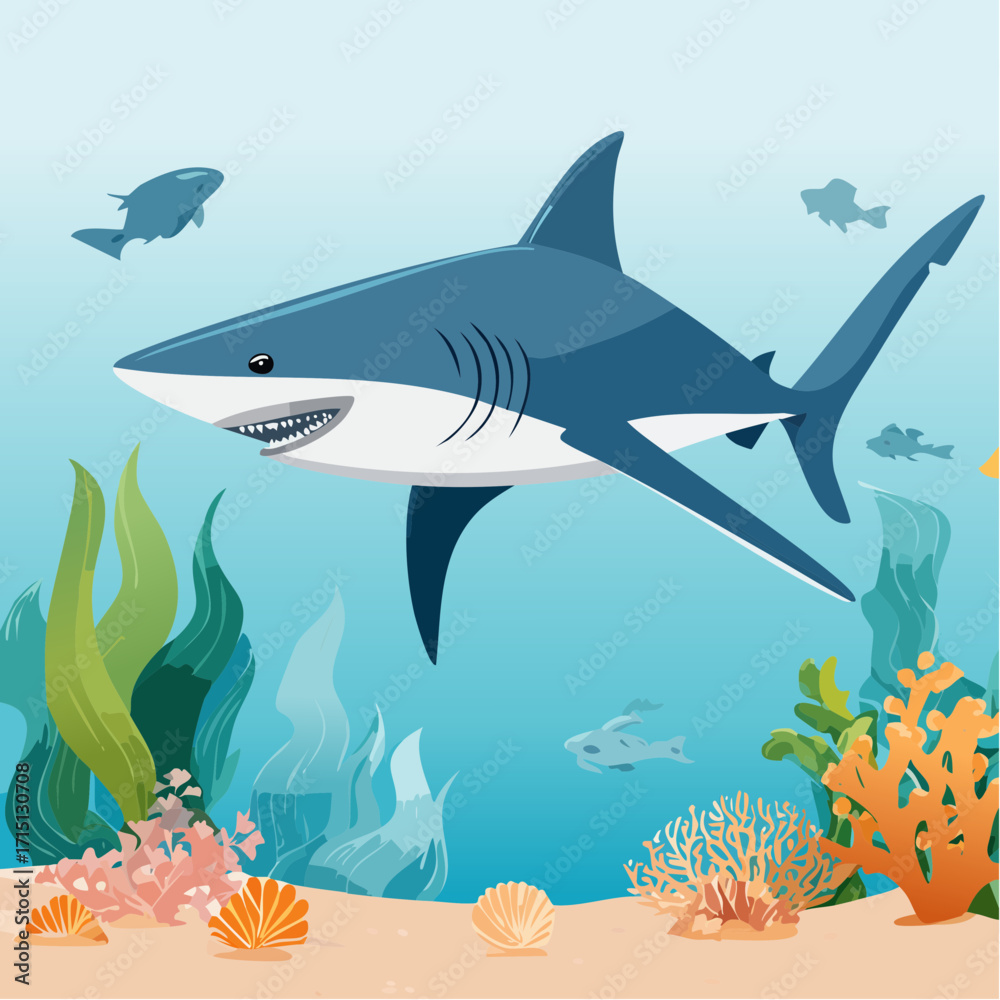 Obraz premium Hintergrund Hai