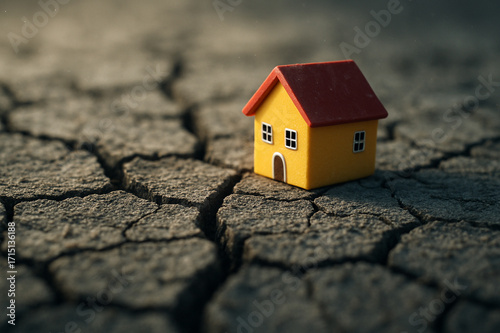 Small House on Cracked Earth Drought & Climate Risk