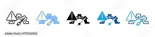 Risk icon sheet multiple style collection