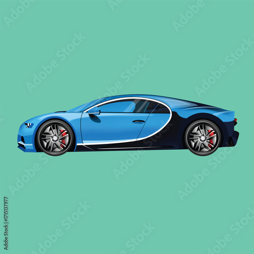 Vector illustration of luxury cars, sports cars, which are sophisticated and modern